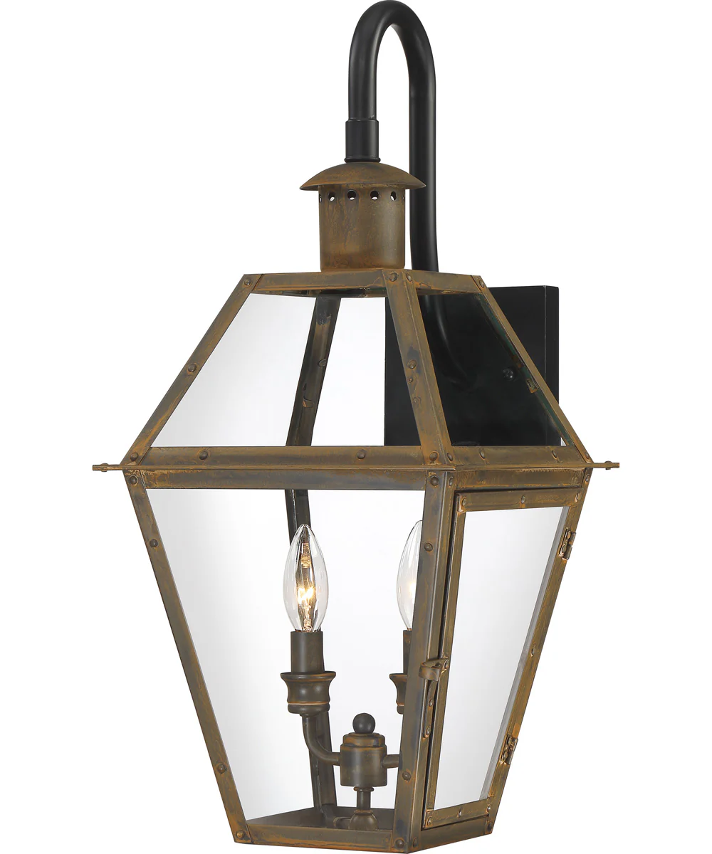 Rue De Royal Large 2-light Outdoor Wall Light Industrial Bronze - Image 2