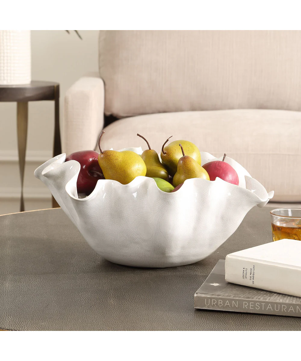 Ruffle White Bloom Bowl - Image 2