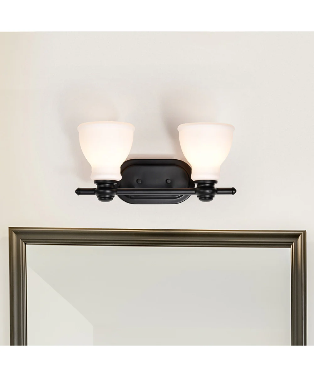 Russel 2-Light Vanity & Wall Matte Black - Image 3