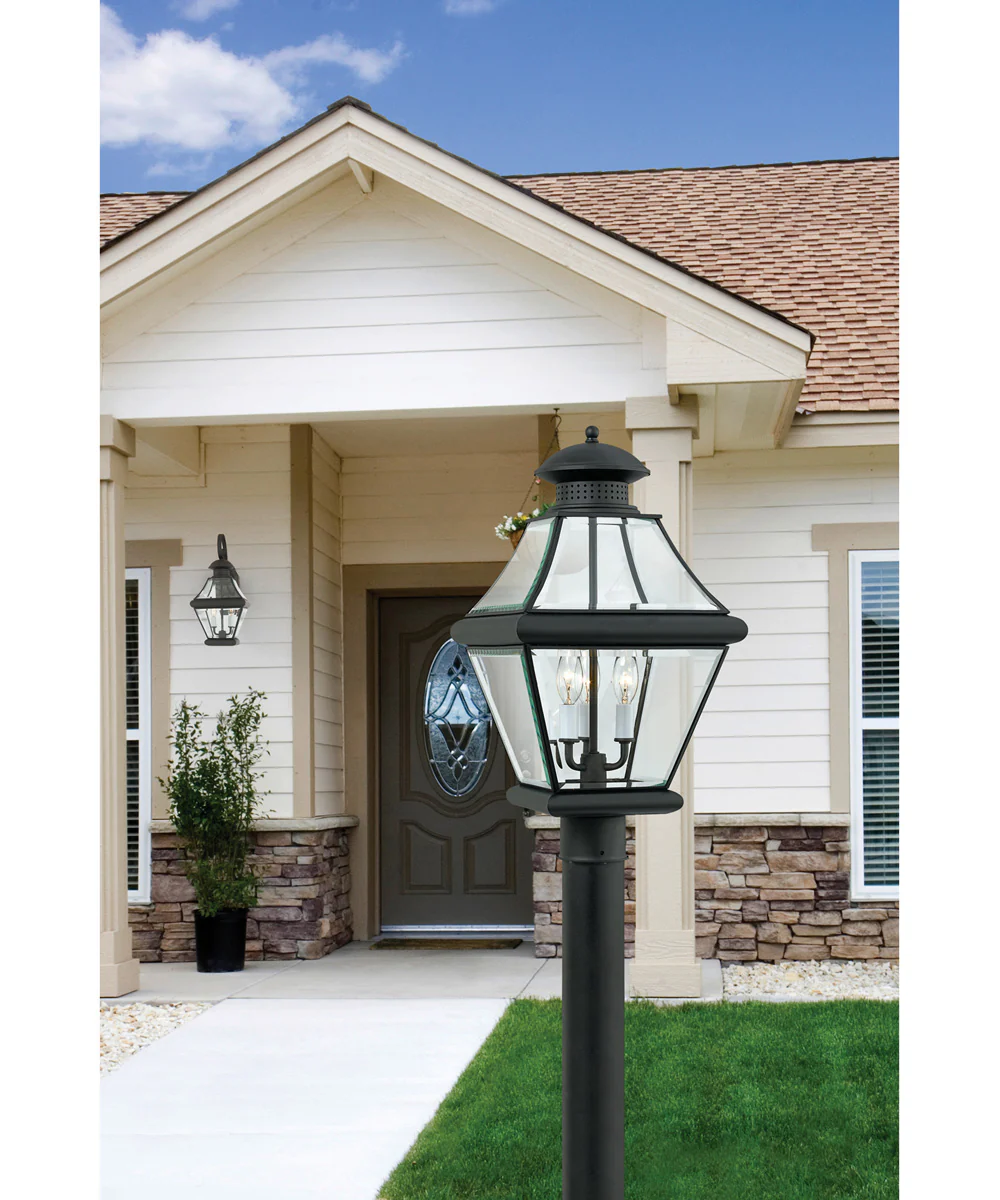 Rutledge Large 3-light Outdoor Post Light Mystic Black - Image 4