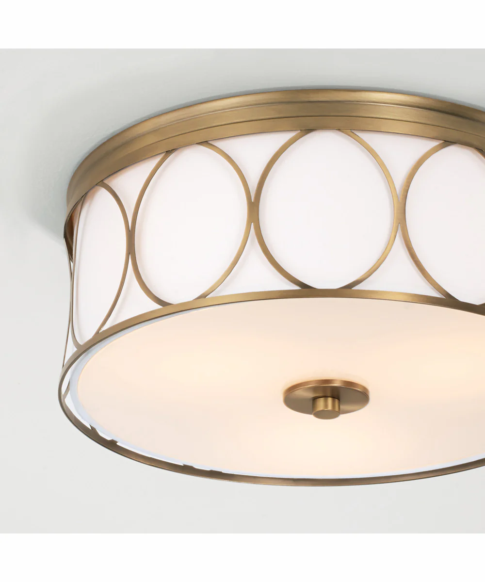 Rylann 3-Light Flush Mount Aged Brass - Image 3