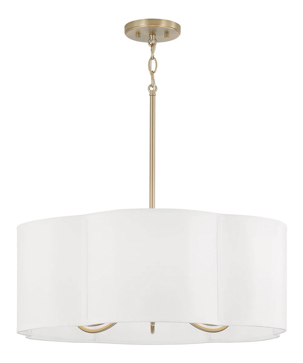 Sabine 6-Light Pendant Matte Brass