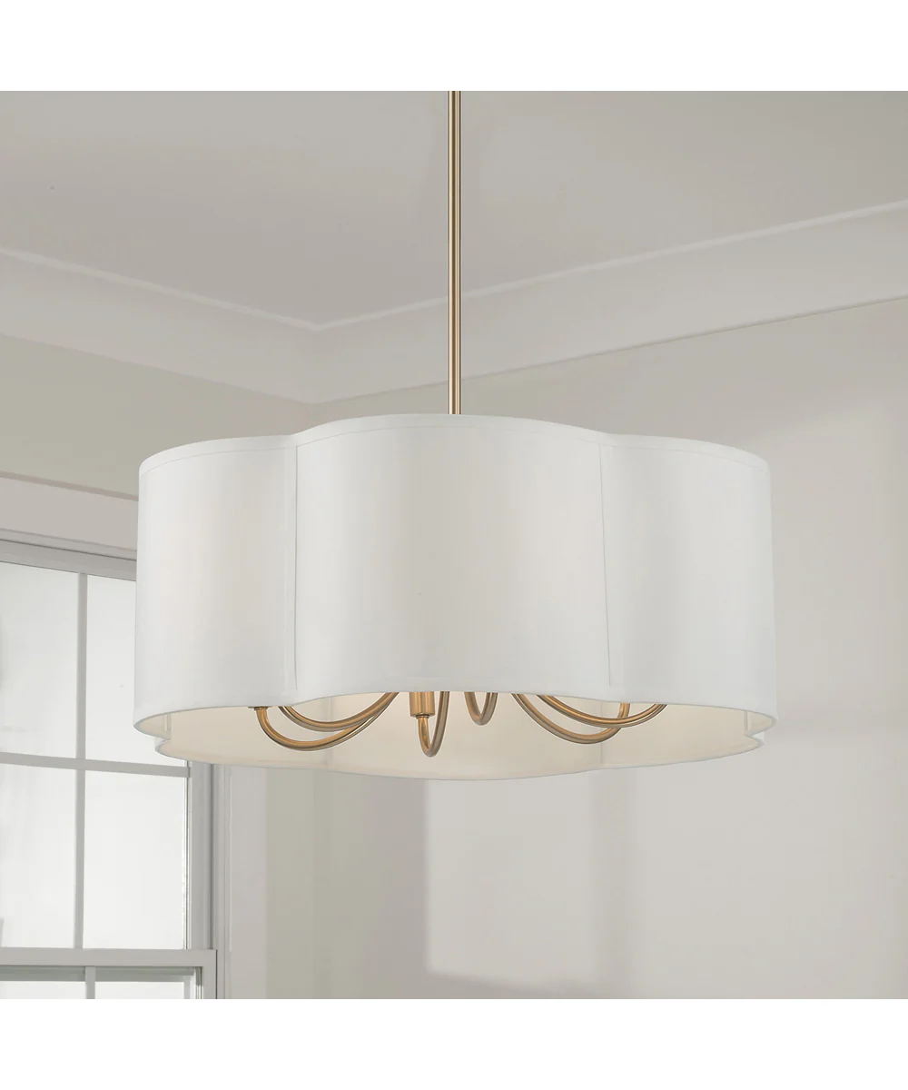 Sabine 6-Light Pendant Matte Brass - Image 2
