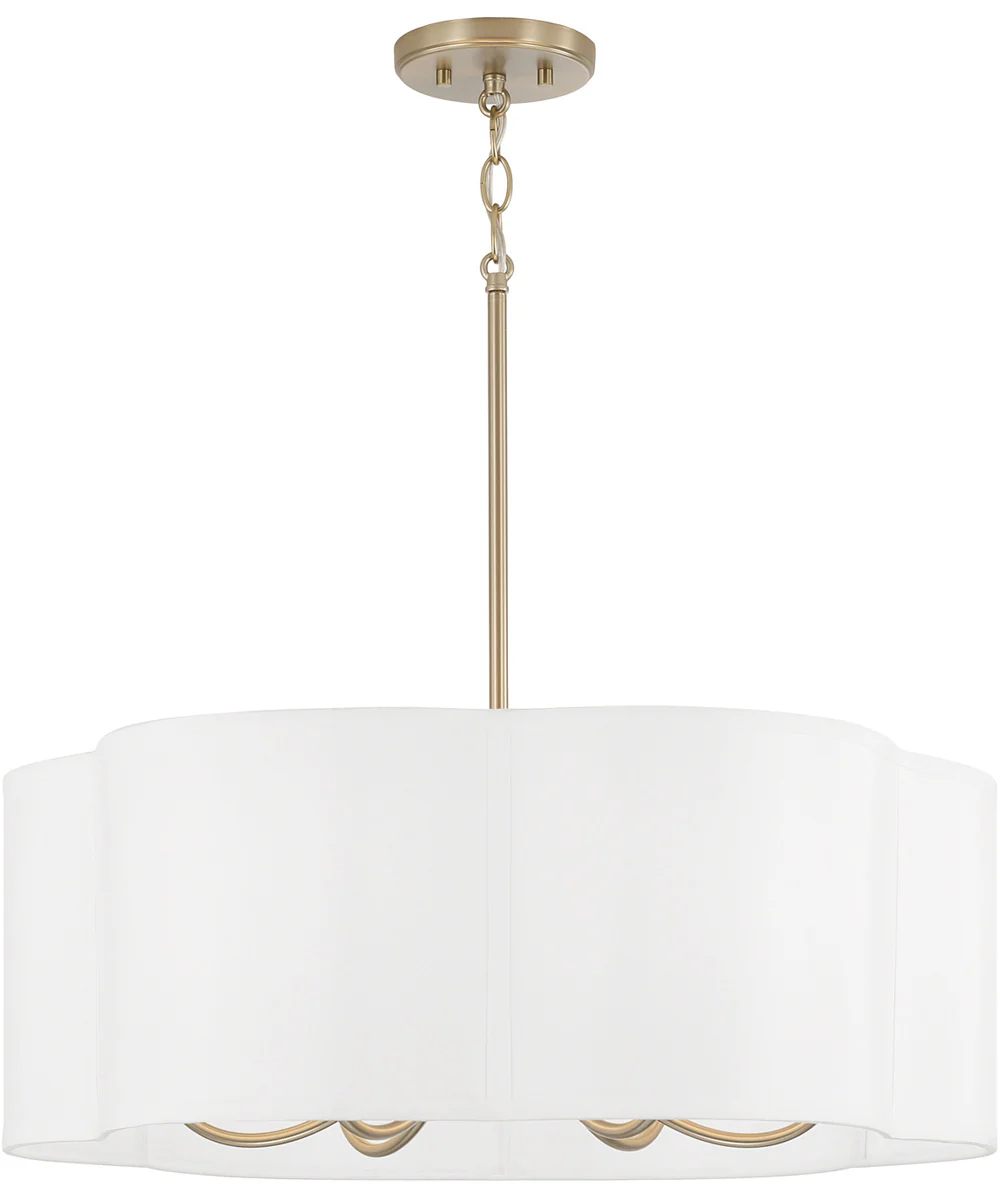 Sabine 6-Light Pendant Matte Brass - Image 3