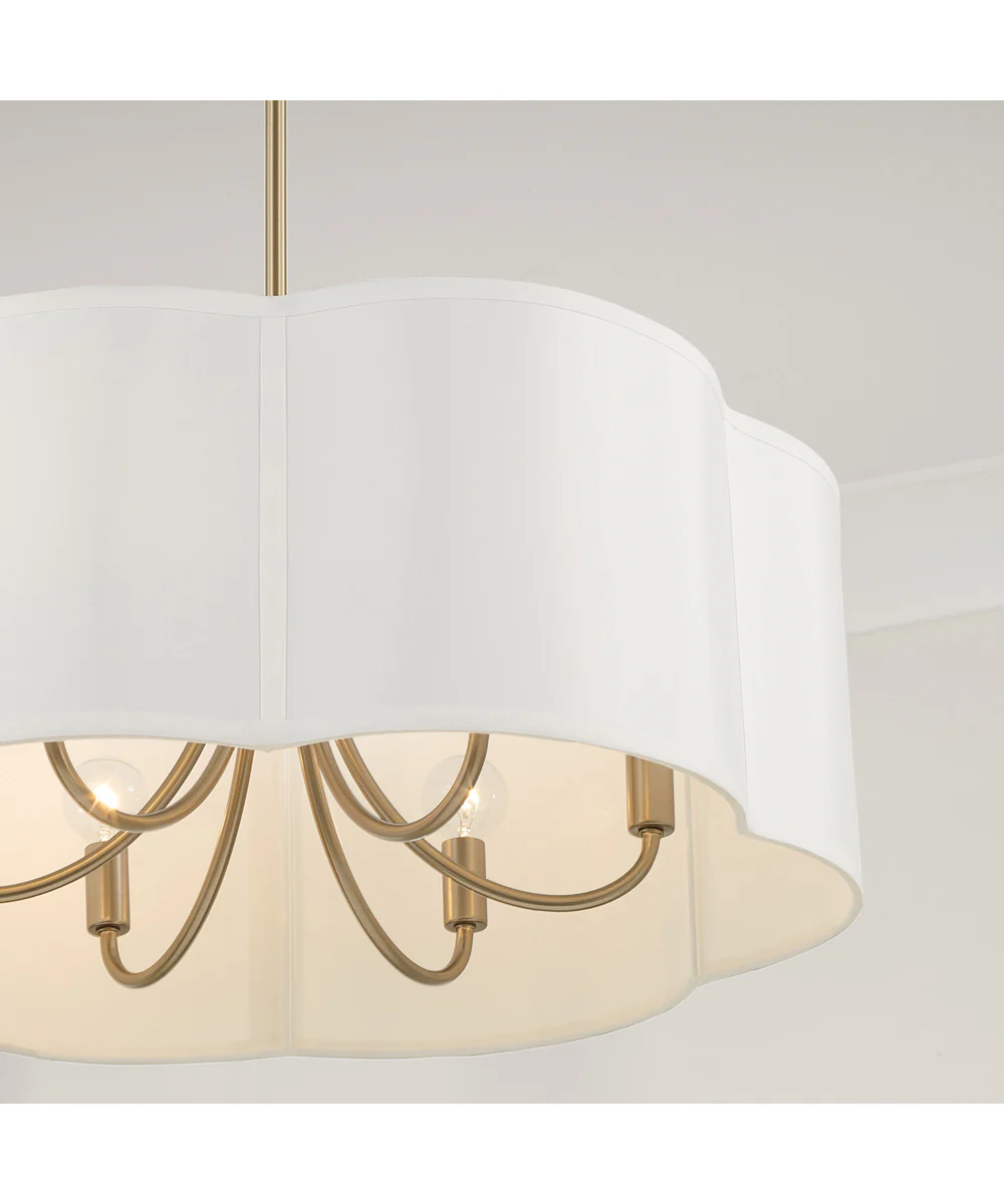 Sabine 6-Light Pendant Matte Brass - Image 4