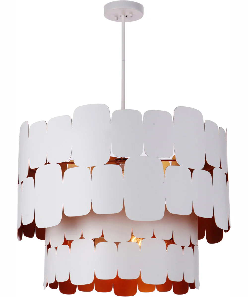 Sabrina 9-Light Pendant Matte White / Gold Luster - Image 2