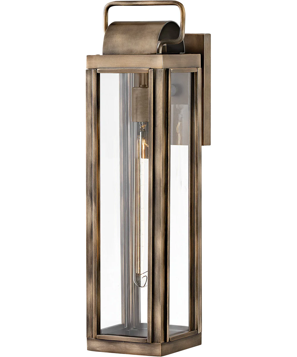 Sag Harbor 1-Light Large Outdoor Wall Mount Lantern in Burnished Bronze