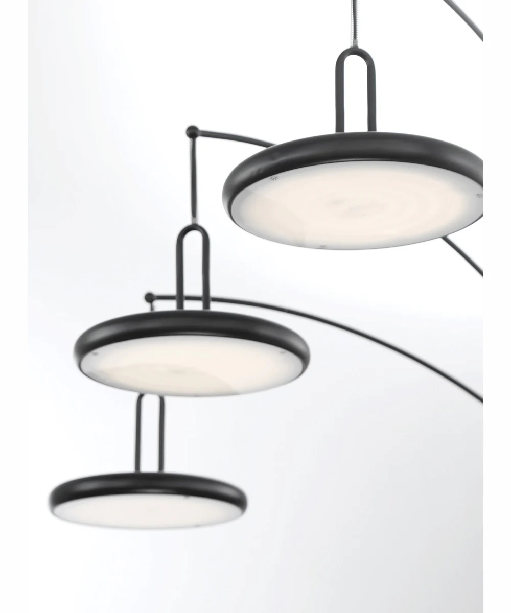 Sailee 3-Light Led 3-Light Arch Lamp Black - Image 2