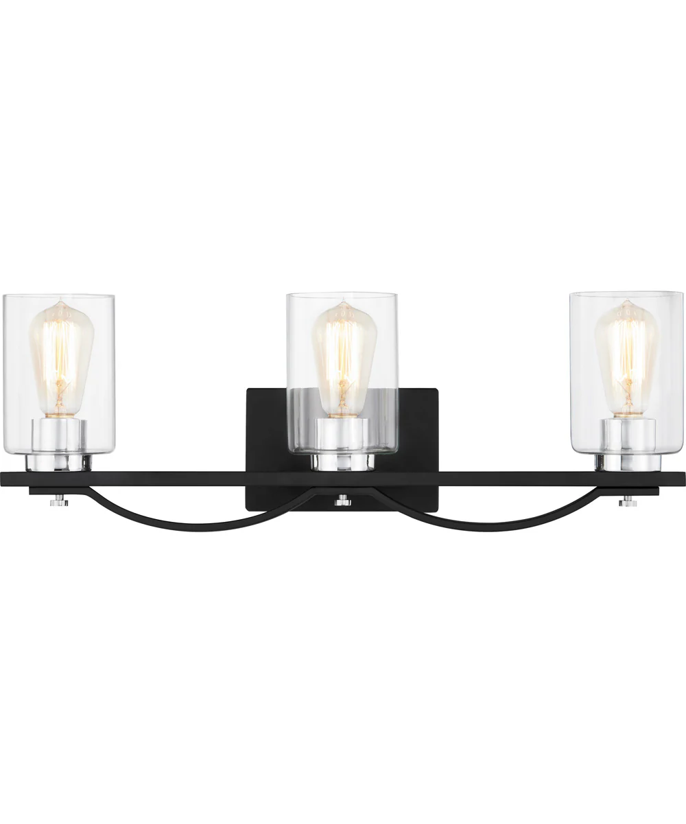 Salem Large 3-light Bath Light Matte Black - Image 2