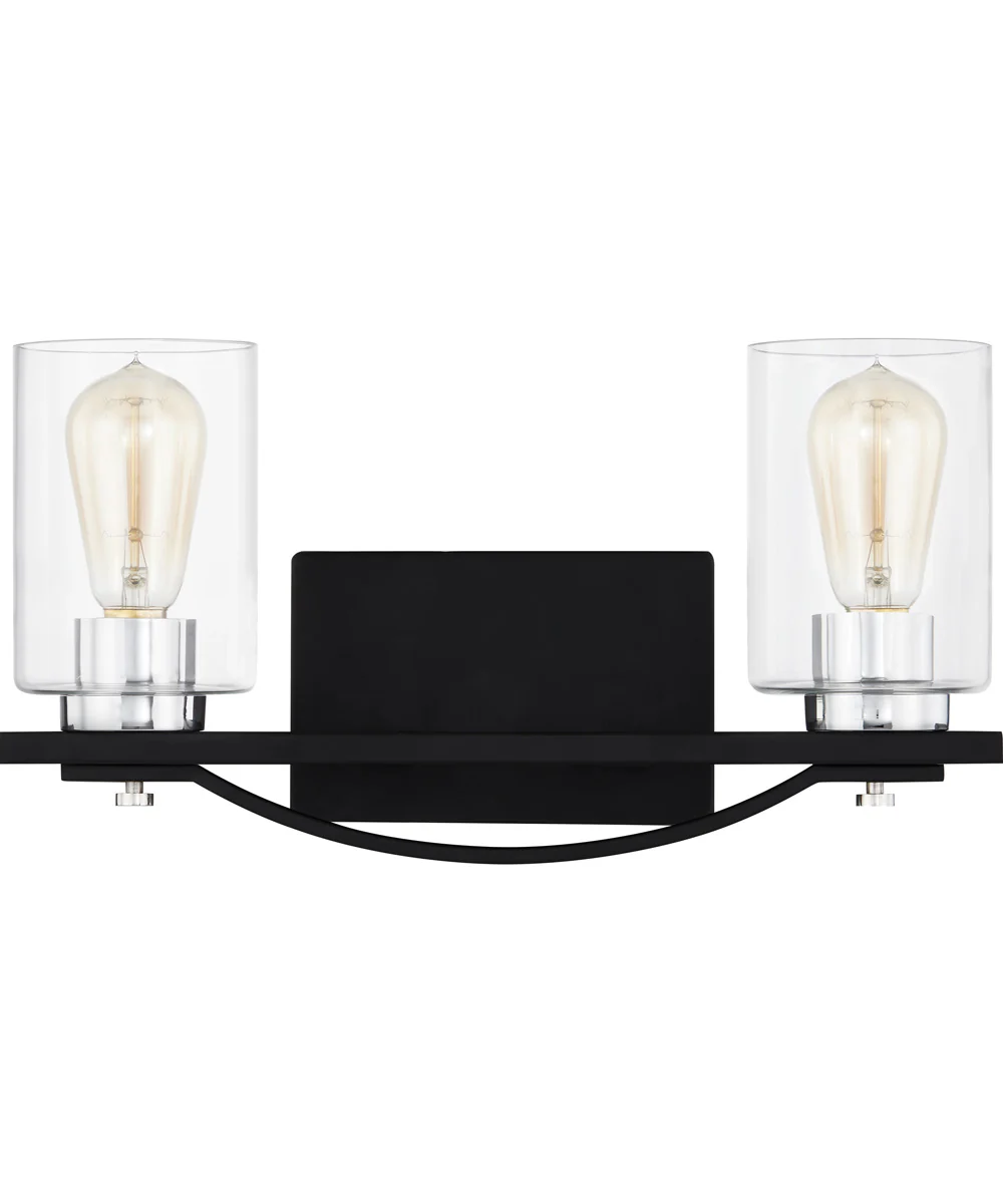 Salem Medium 2-light Bath Light Matte Black - Image 3