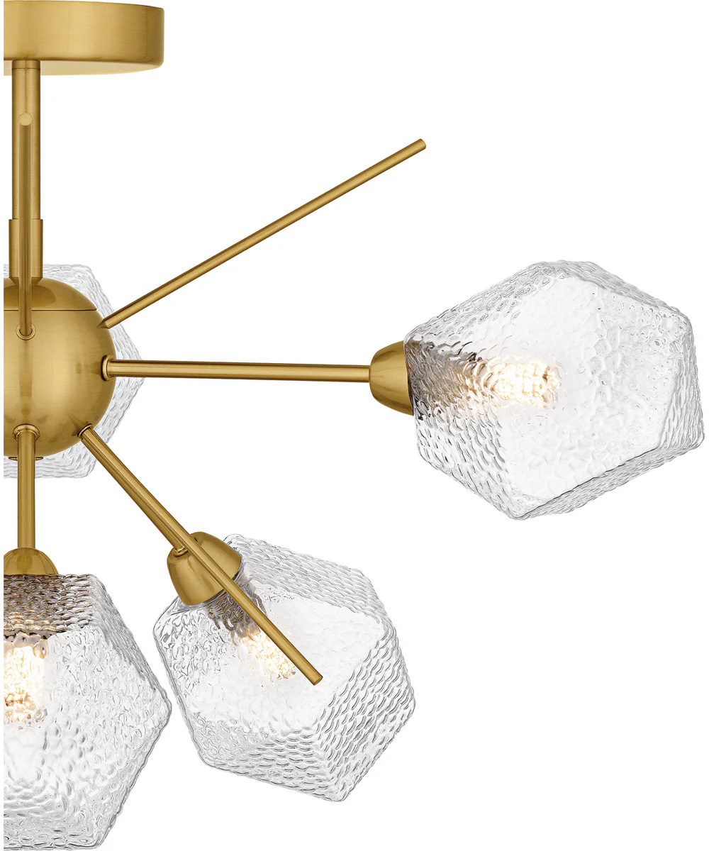 Salvador Extra Large 6-light Semi Flush Mount Brushed Gold - Image 5