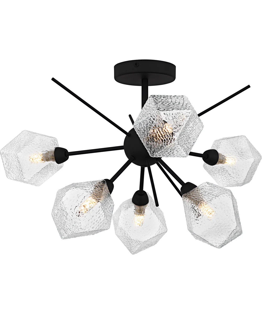 Salvador Extra Large 6-light Semi Flush Mount Earth Black - Image 3