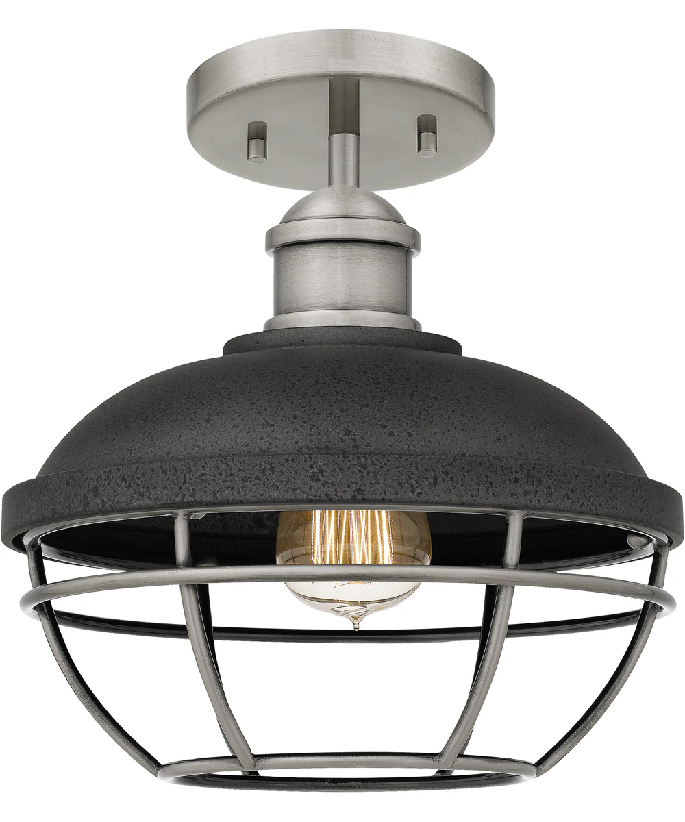 Sandpiper 1-light Semi Flush Mount Antique Polished Nickel - Image 2