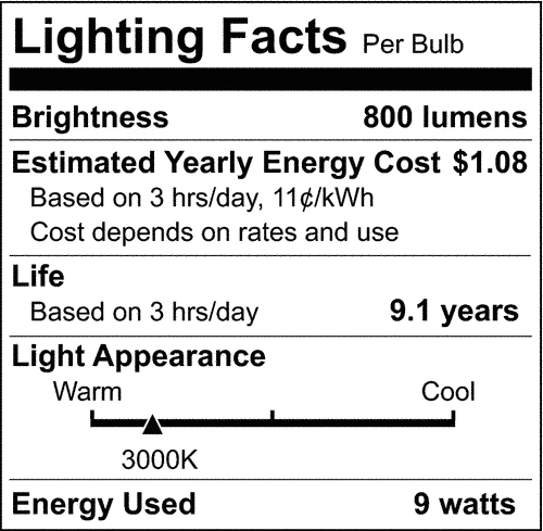 Satco LED 6 Pack A19 Medium 10 watt 120V 3000K Light Bulb =60W - Image 3