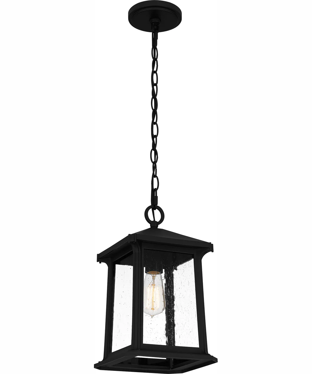 Satterfield Large 1-light Outdoor Pendant Light Coastal Armour Matte Black - Image 5