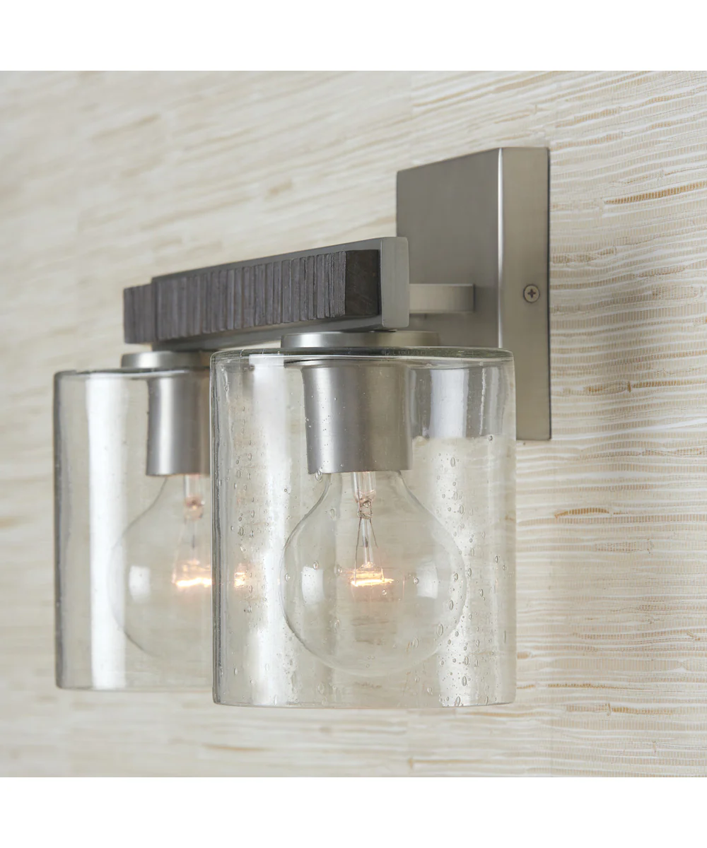 Sawyer 2-Light Vanity Carbon Grey and Matte Nickel - Image 3