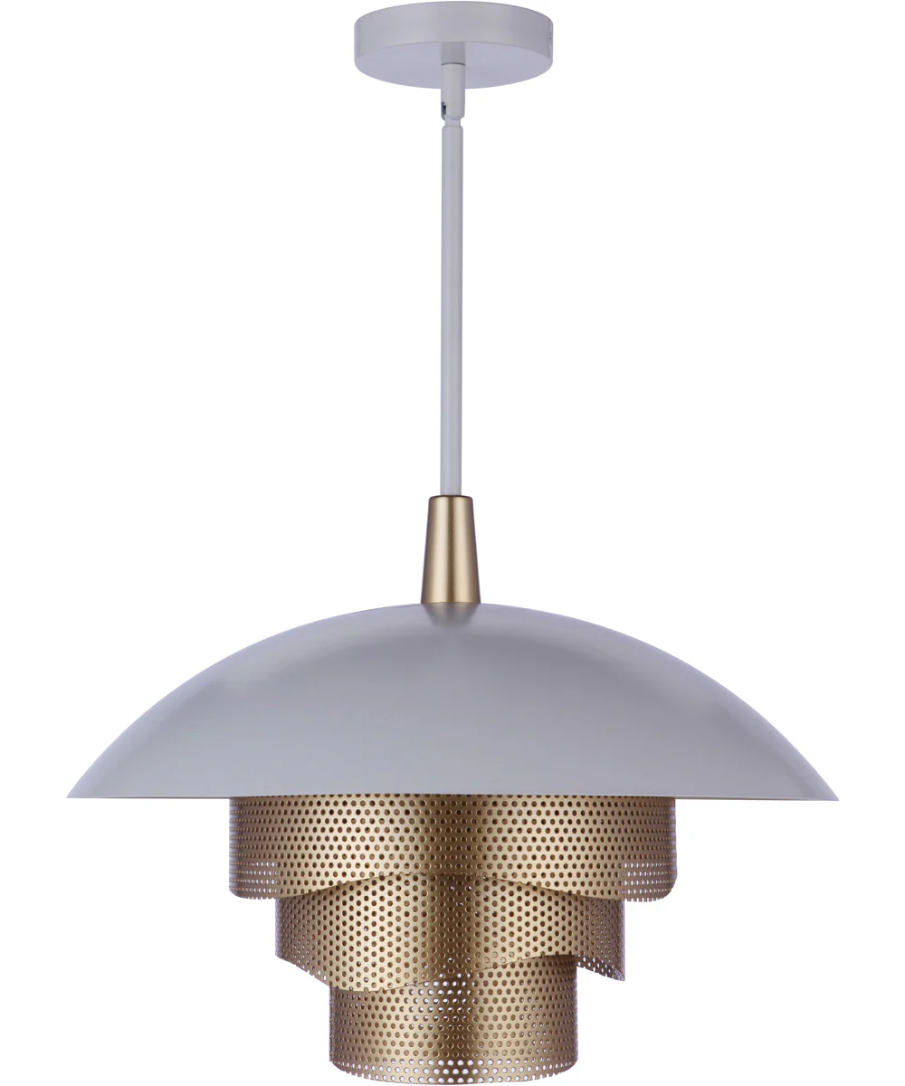 Sculptural Statement Pendants 1-Light Lighting Matte White/Matte Gold - Image 3
