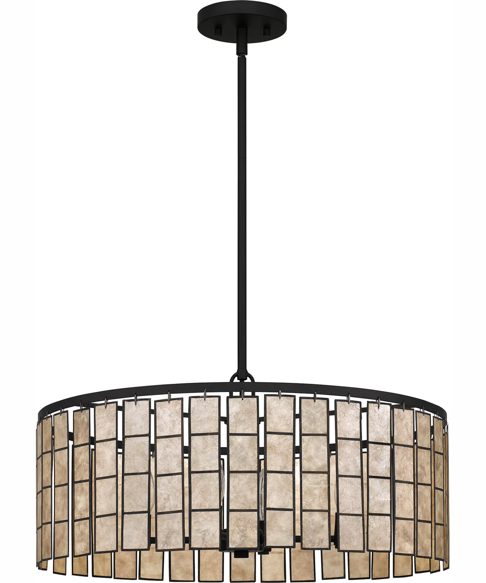 Seigler 4-light Pendant Matte Black - Image 3