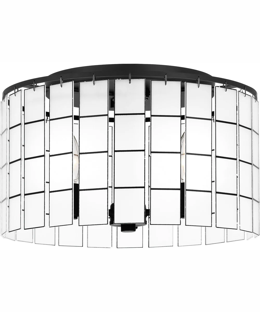 Seigler Medium 3-light Semi Flush Mount Matte Black - Image 2