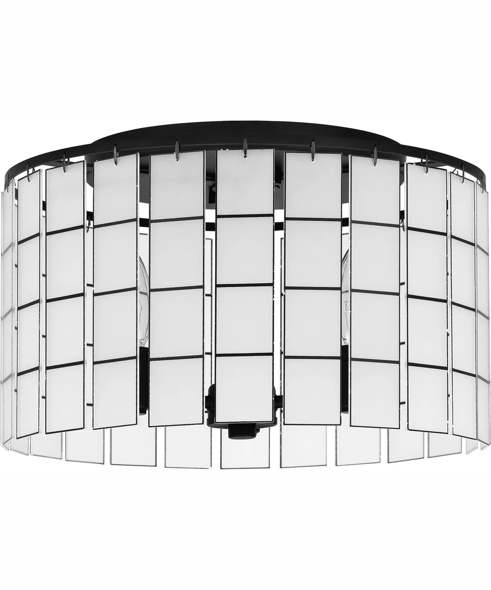 Seigler Medium 3-light Semi Flush Mount Matte Black - Image 3