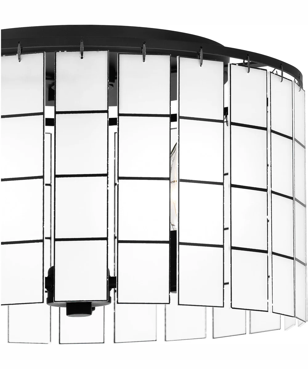 Seigler Medium 3-light Semi Flush Mount Matte Black - Image 6