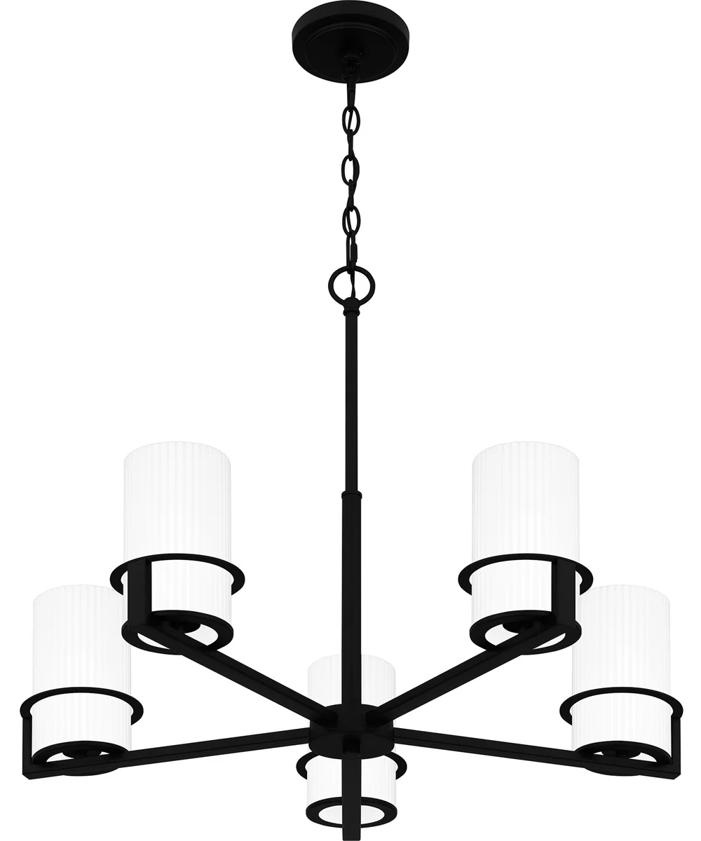 Seymour 5-light Chandelier Matte Black - Image 4
