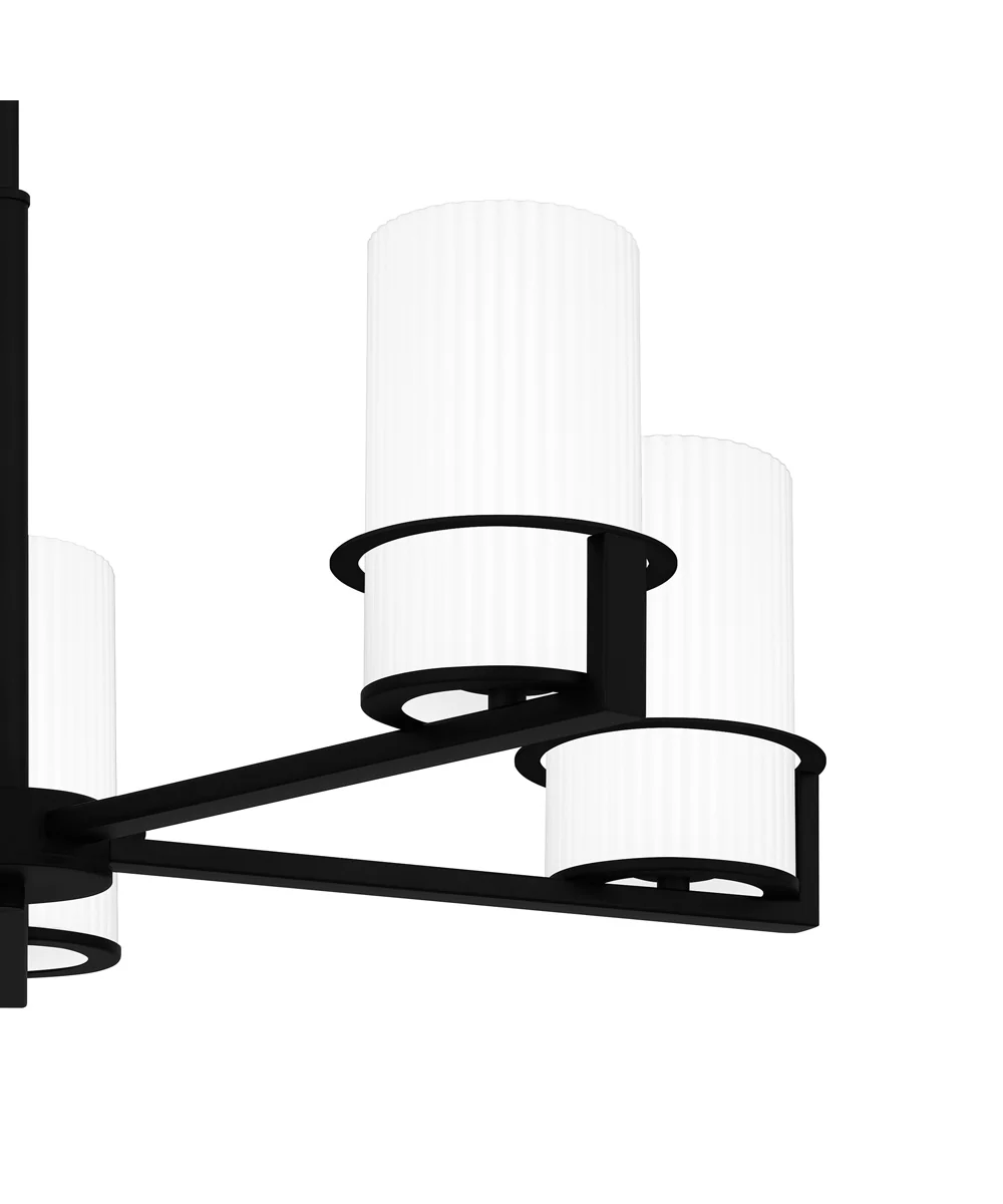 Seymour 5-light Chandelier Matte Black - Image 5