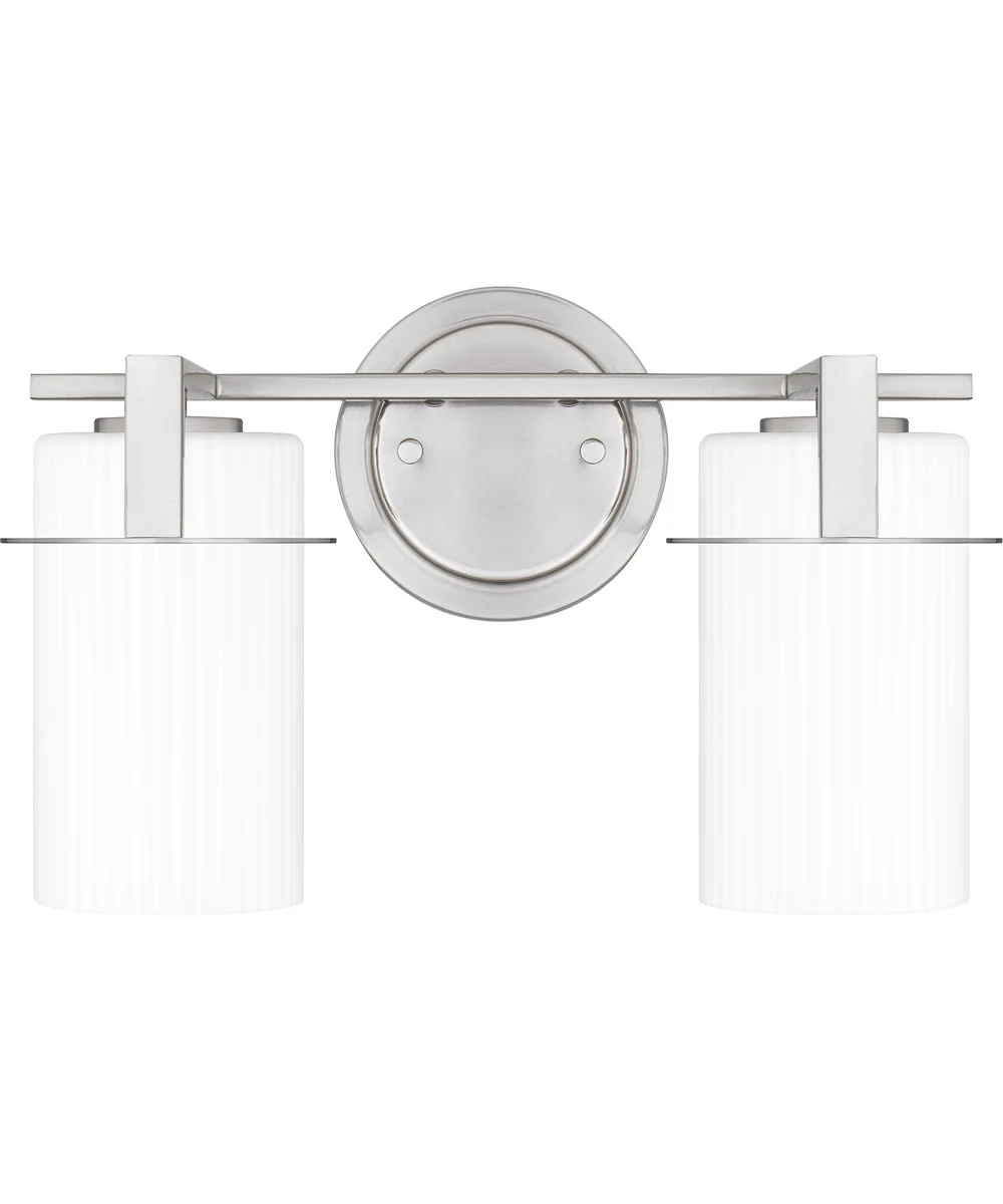 Seymour Medium 2-light Bath Light Brushed Nickel