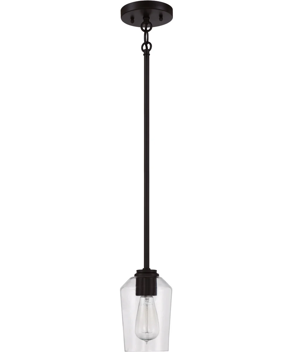 Shayna 1-Light Mini Pendant Flat Black - Image 3