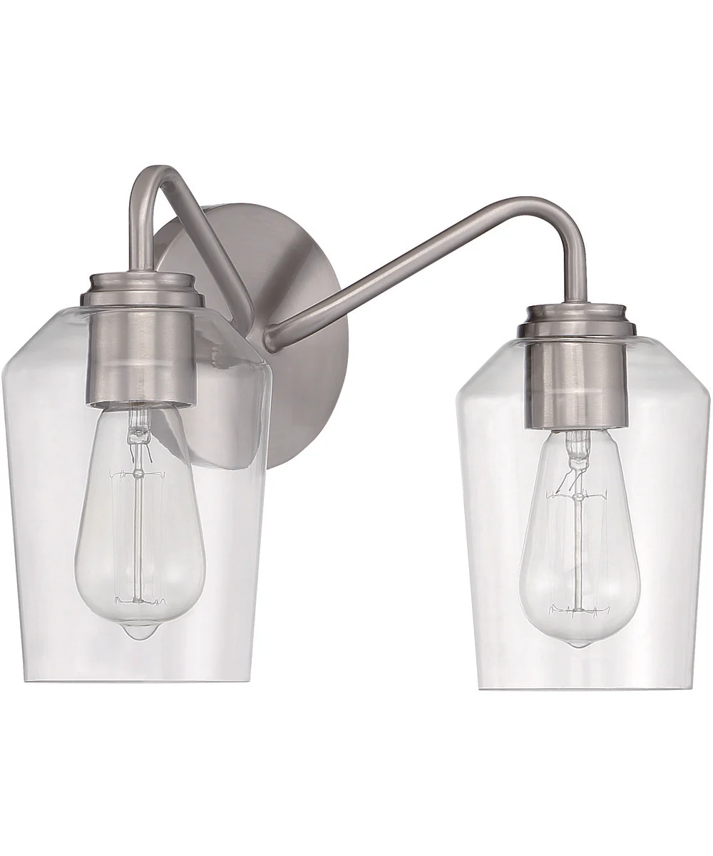 Shayna 2-Light Vanity Brushed Polished Nickel