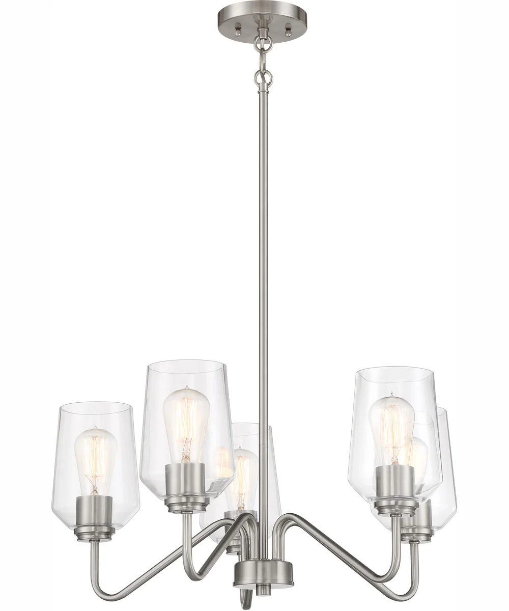 Shayna 5-Light Chandelier Brushed Polished Nickel - Image 2