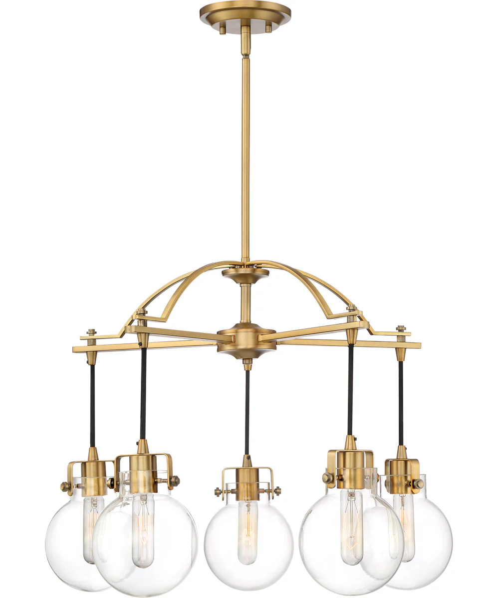 Sidwell 5-light Chandelier Weathered Brass - Image 2