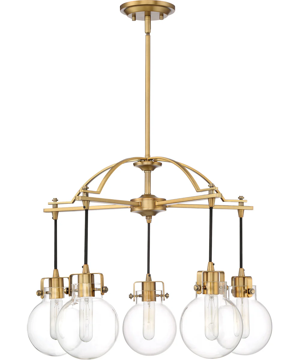 Sidwell 5-light Chandelier Weathered Brass - Image 3