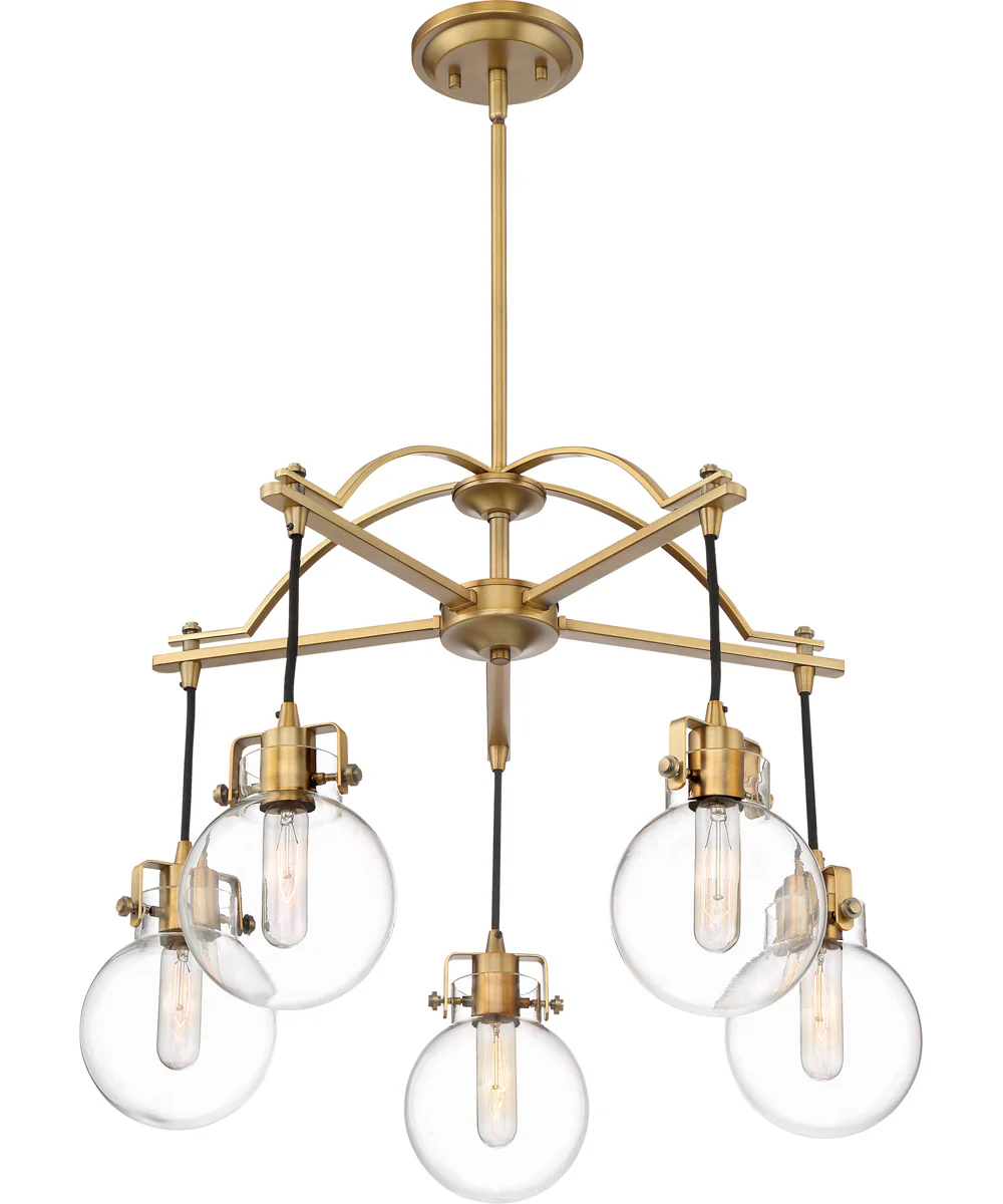 Sidwell 5-light Chandelier Weathered Brass - Image 4