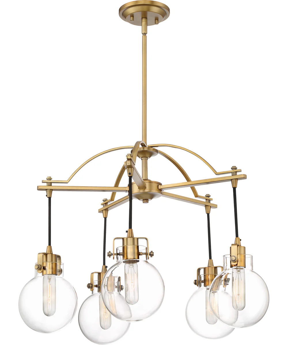 Sidwell 5-light Chandelier Weathered Brass - Image 5