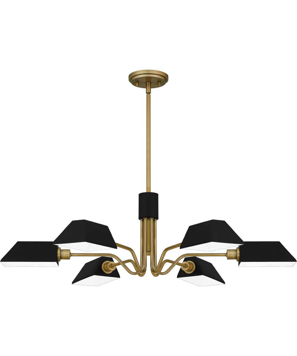 Sienna 6-light Chandelier Aged Brass