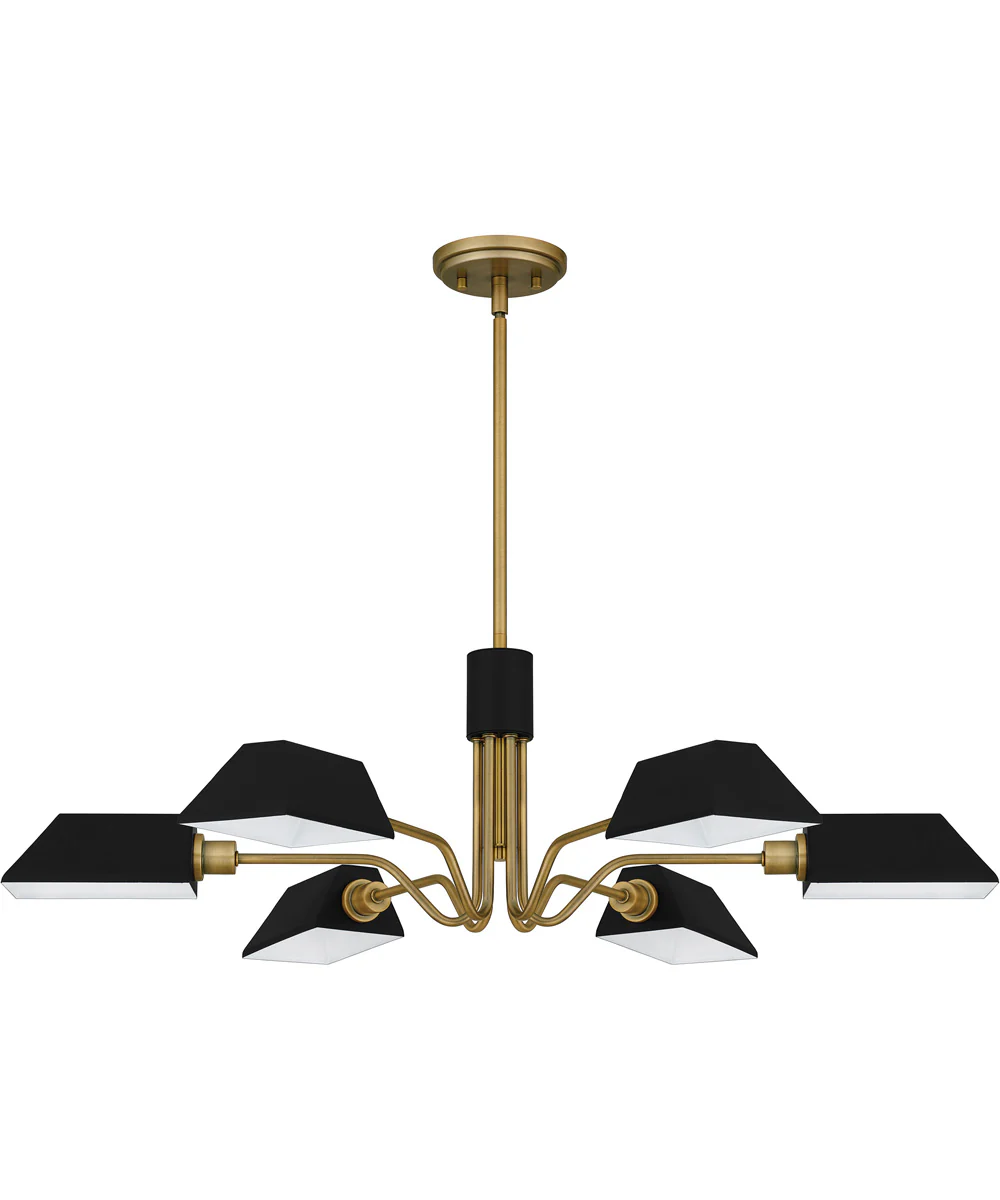 Sienna 6-light Chandelier Aged Brass - Image 3