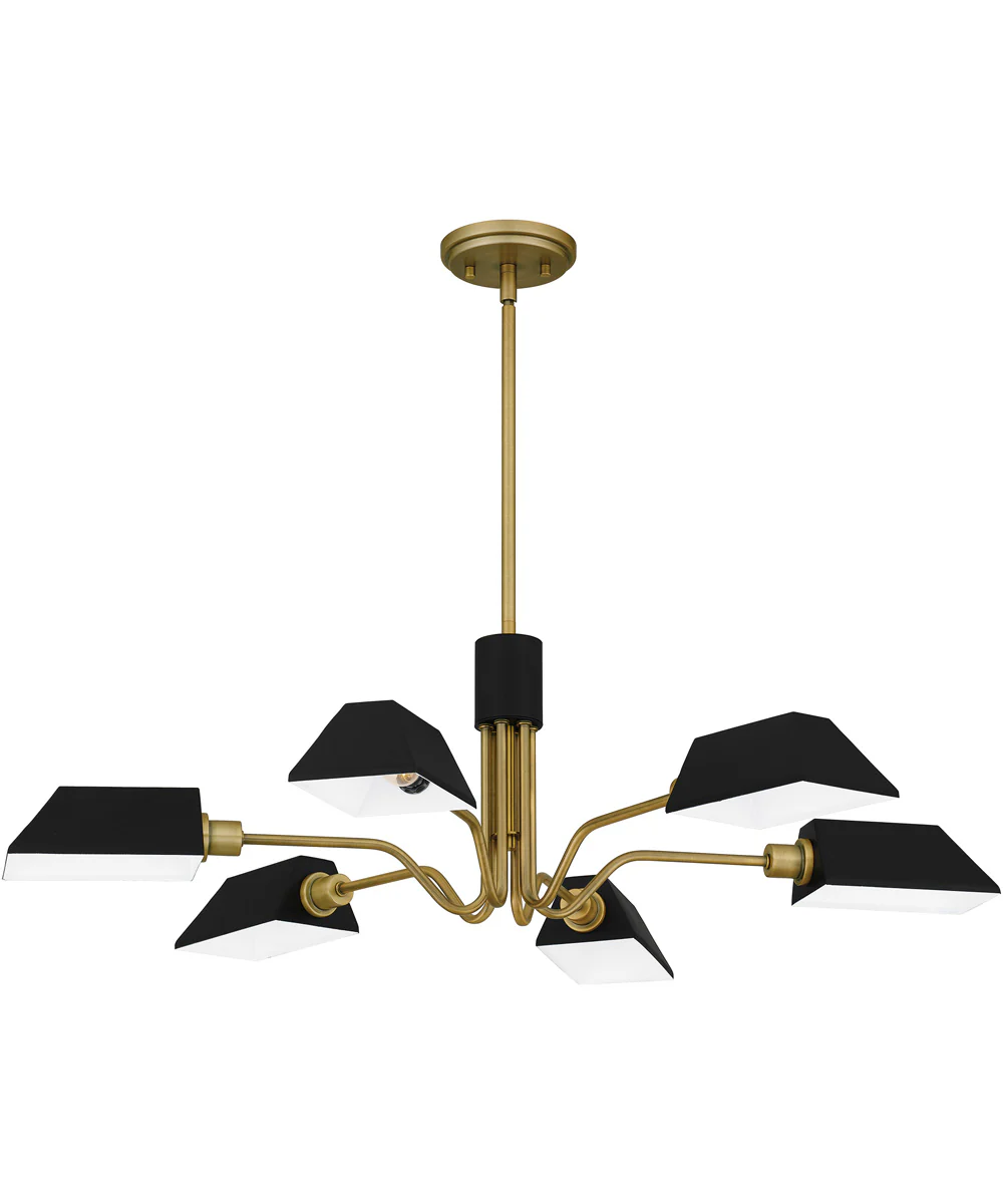 Sienna 6-light Chandelier Aged Brass - Image 4
