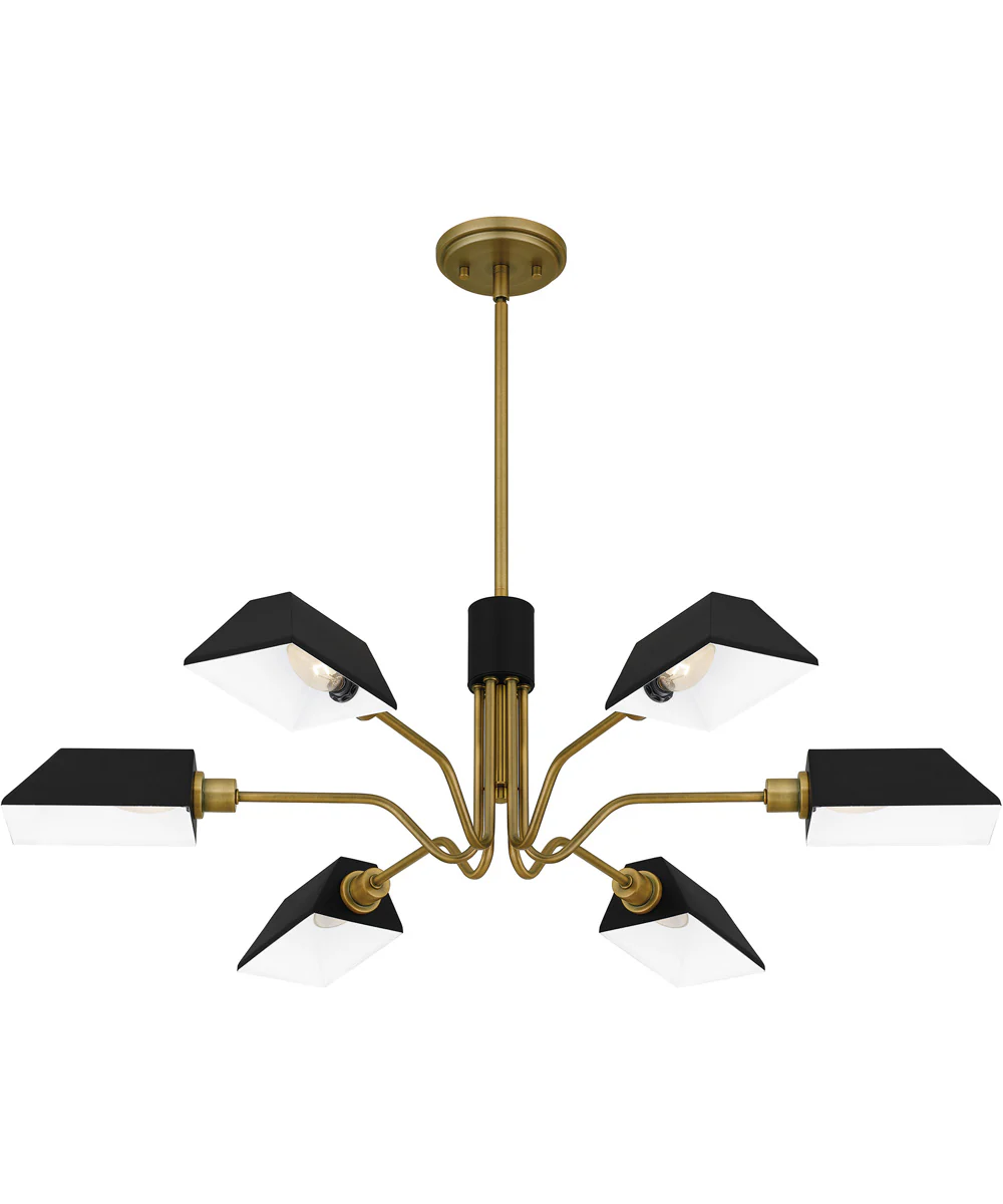 Sienna 6-light Chandelier Aged Brass - Image 5