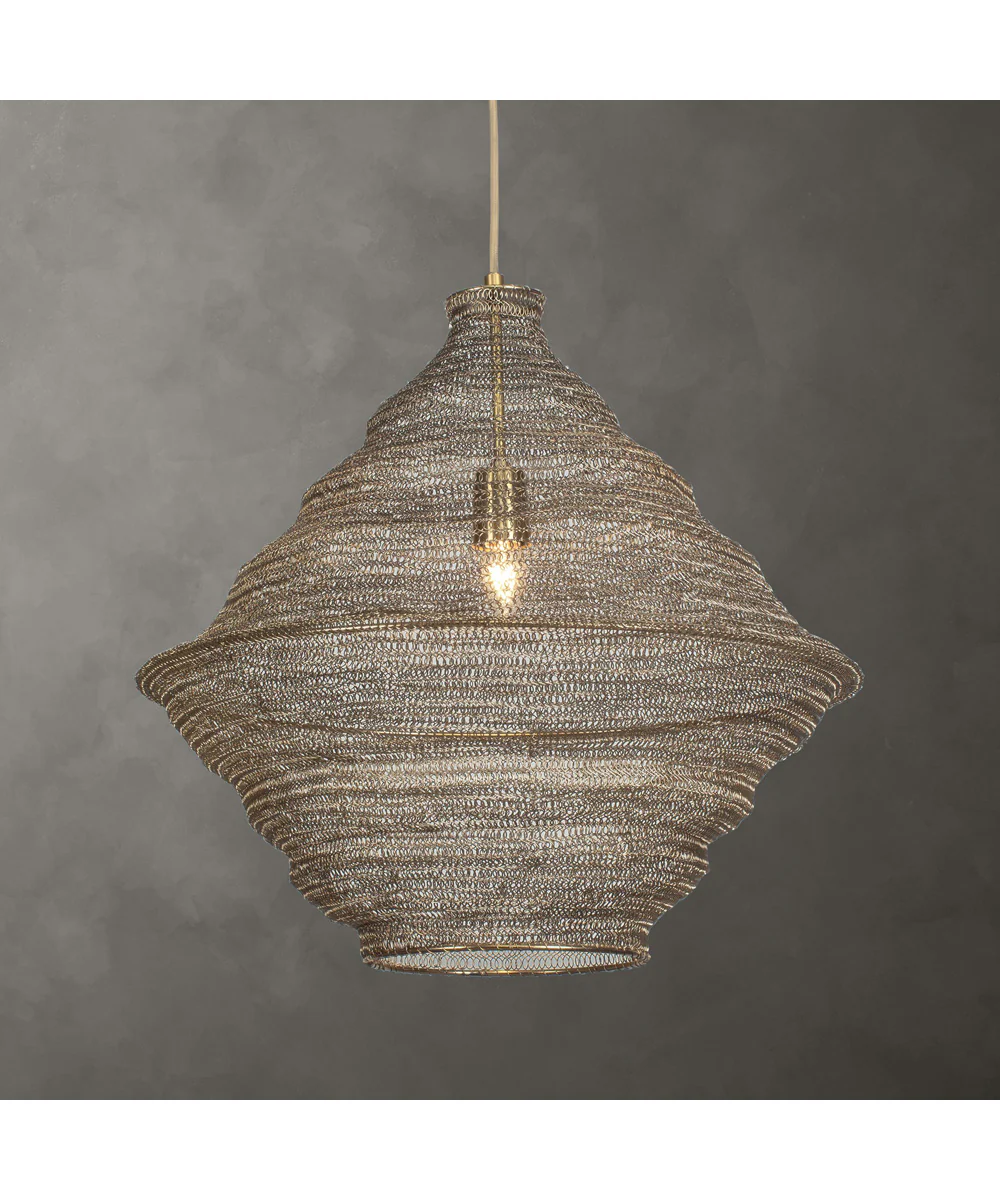 Sigh Woven Brass 1 Light Pendant - Image 2
