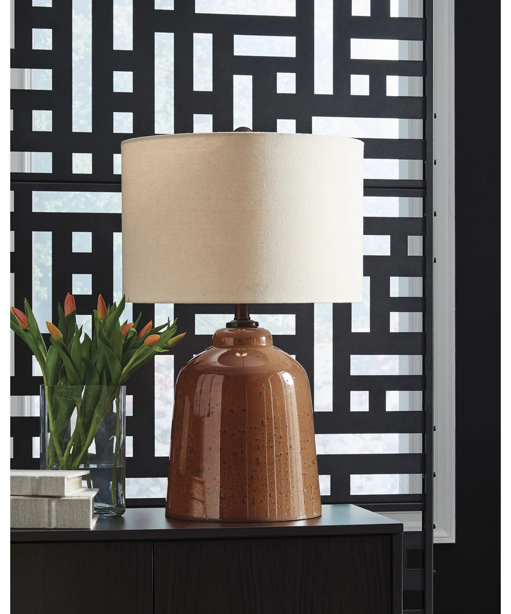 Aaleahya Glass Table Lamp Rust - Image 2