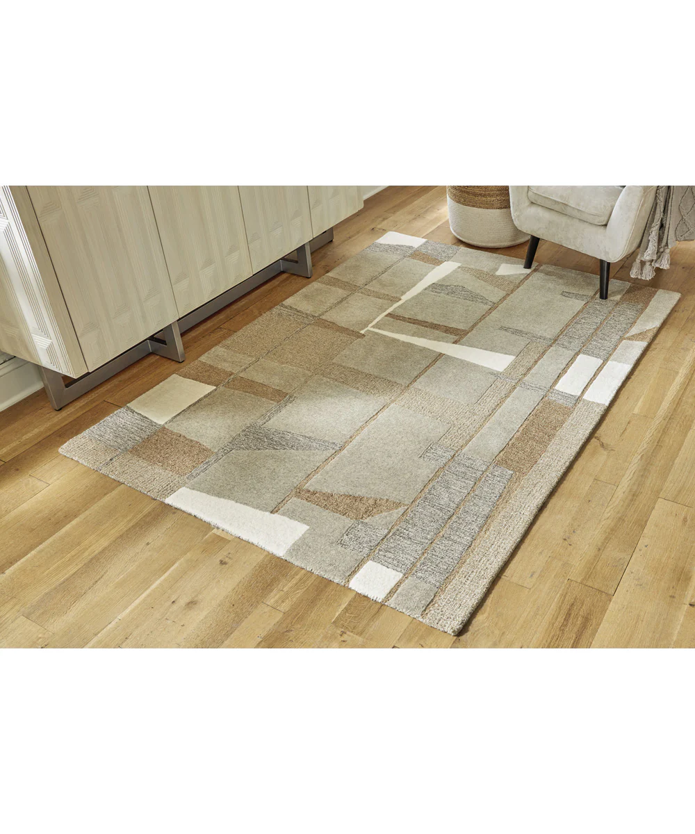 Abbotton Medium Rug Taupe/Gray/Caramel - Image 2