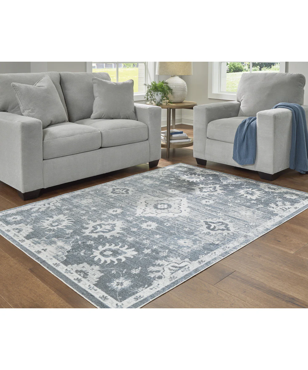 Avanworths Washable Medium Rug Blue/Gray/Ivory - Image 2