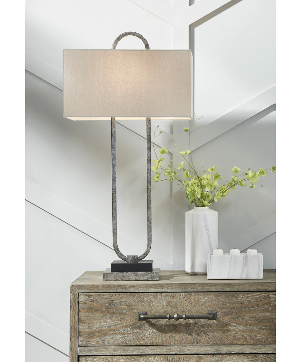 Bennish Metal Table Lamp (1/CN) Antique Silver