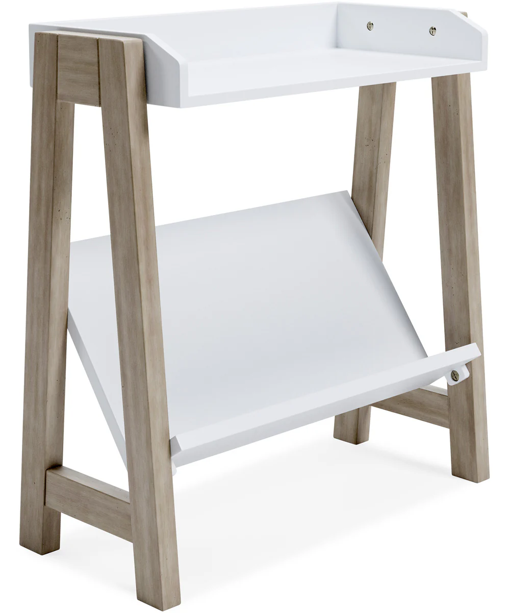 Blariden Small Bookcase White/Tan