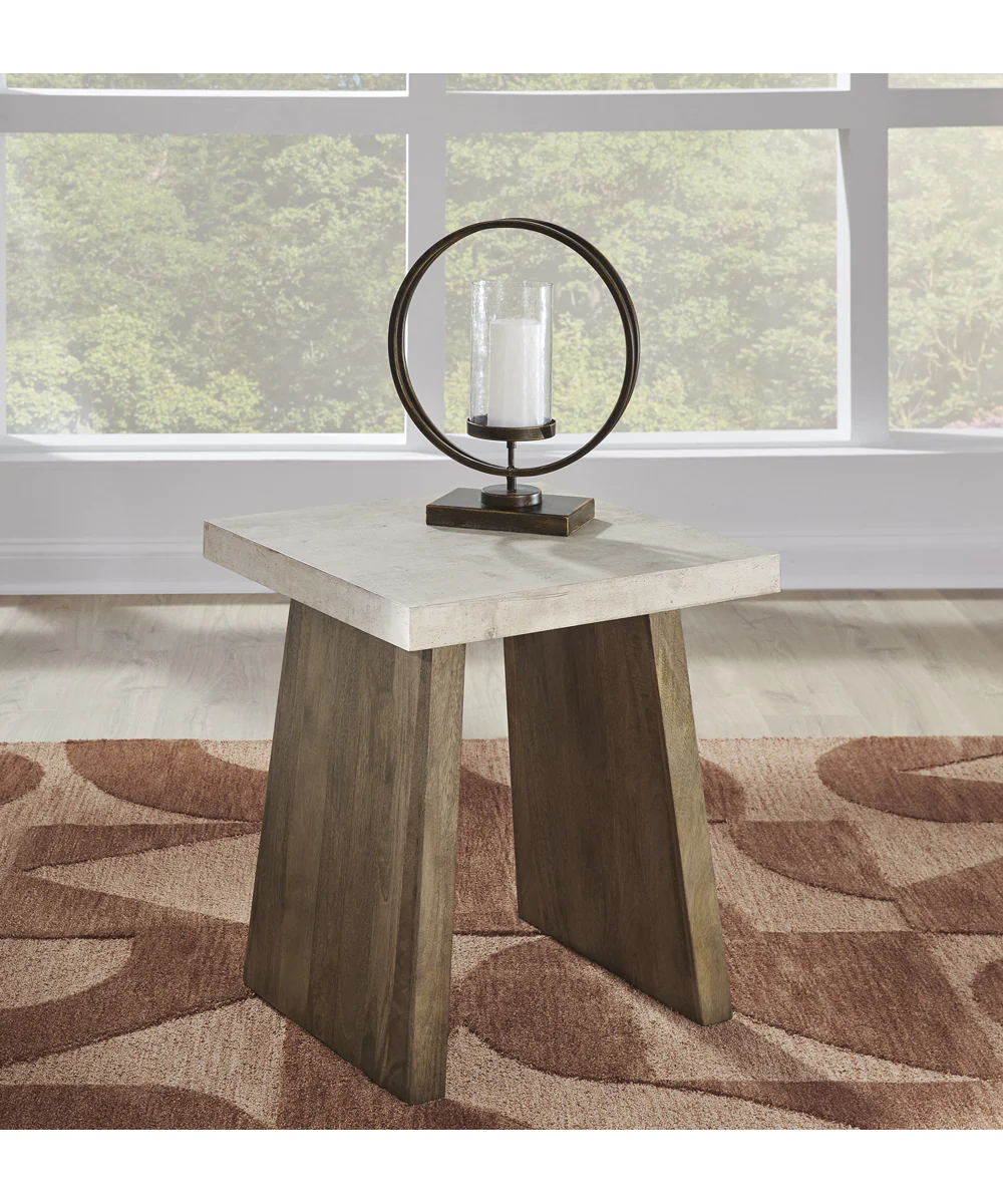 Brendalhouse Square End Table Light Brown - Image 2