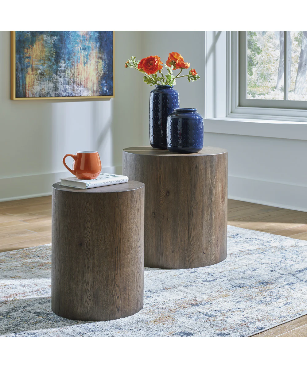 Cammund Accent Table Set of 2 Brown - Image 2