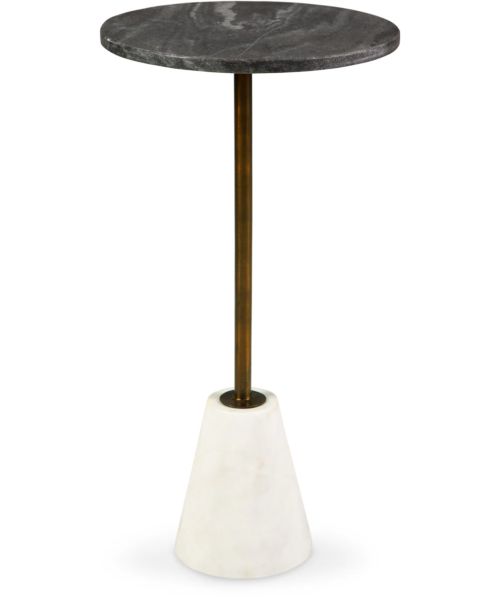 Caramont Accent Table Black/White/Gold