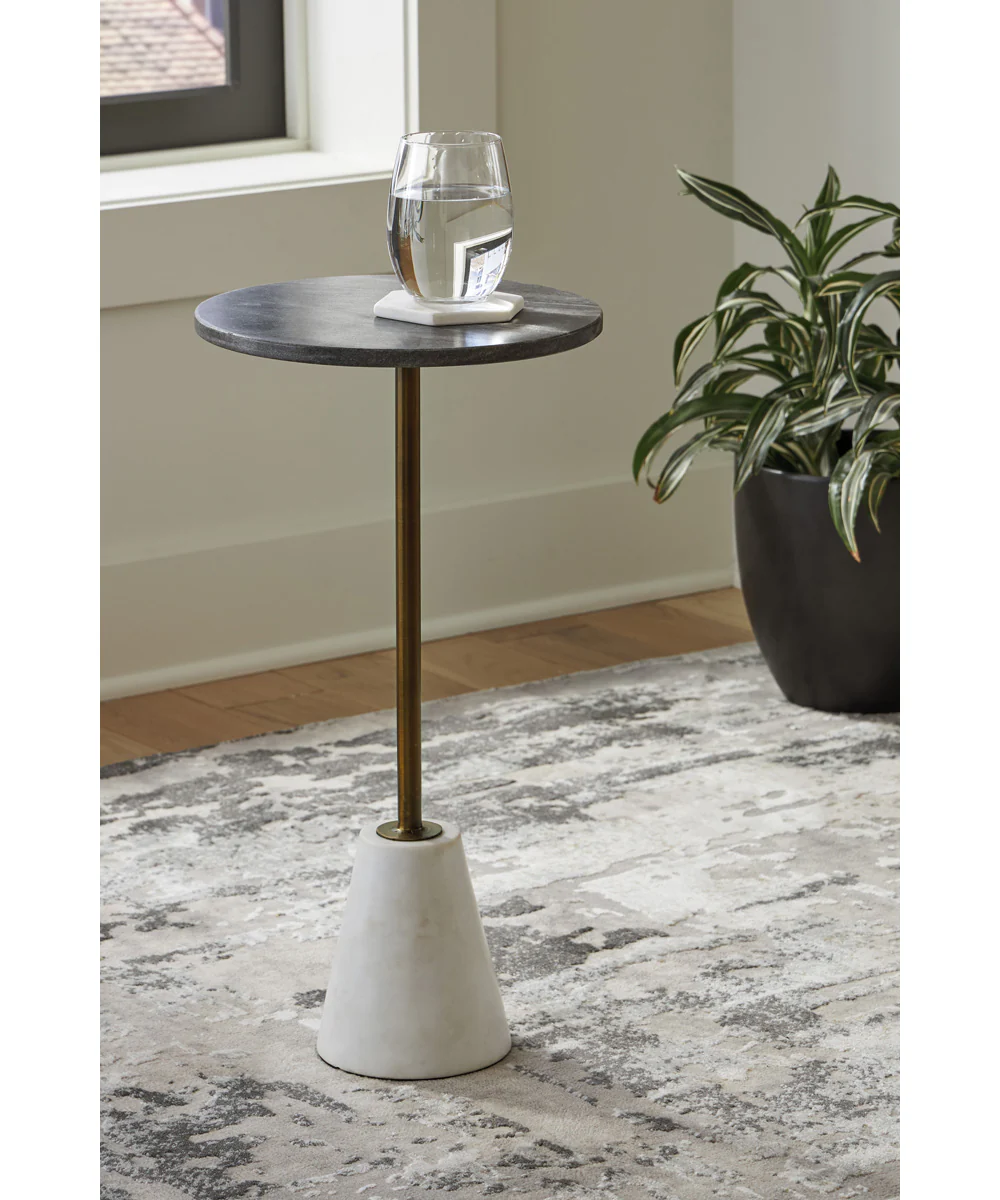 Caramont Accent Table Black/White/Gold - Image 2