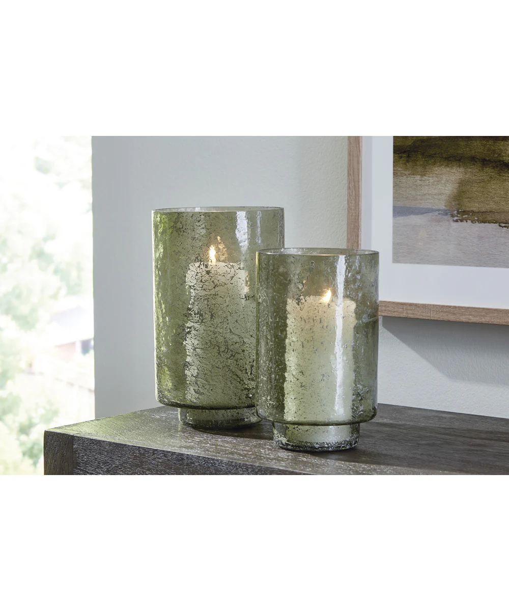 Clarkton Candle Holder Set Set of 2 Green - Image 2